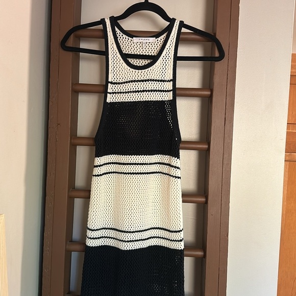 Frame Crochet Racerback Striped Midi Dress - Picture 2 of 5